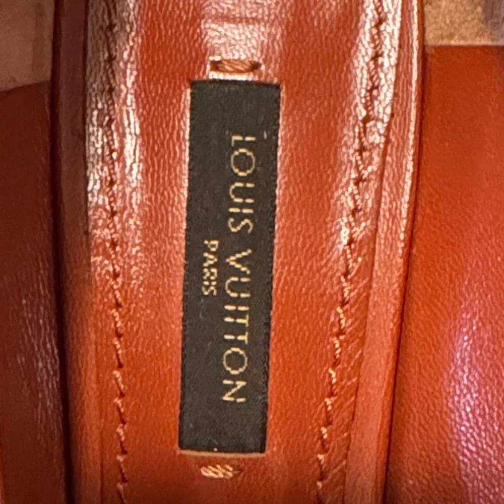Louis Vuitton Two-Tone Brown and Yellow Heels